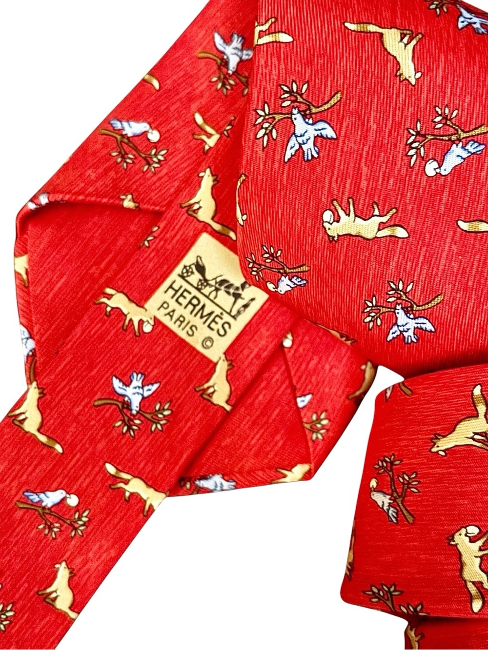 HERMÈS silk tie